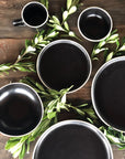 Plato Sopa. Vajilla Cerámica Mukkan Negra