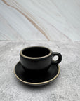 Set Café Express Vajilla Cerámica Mukkan Negra