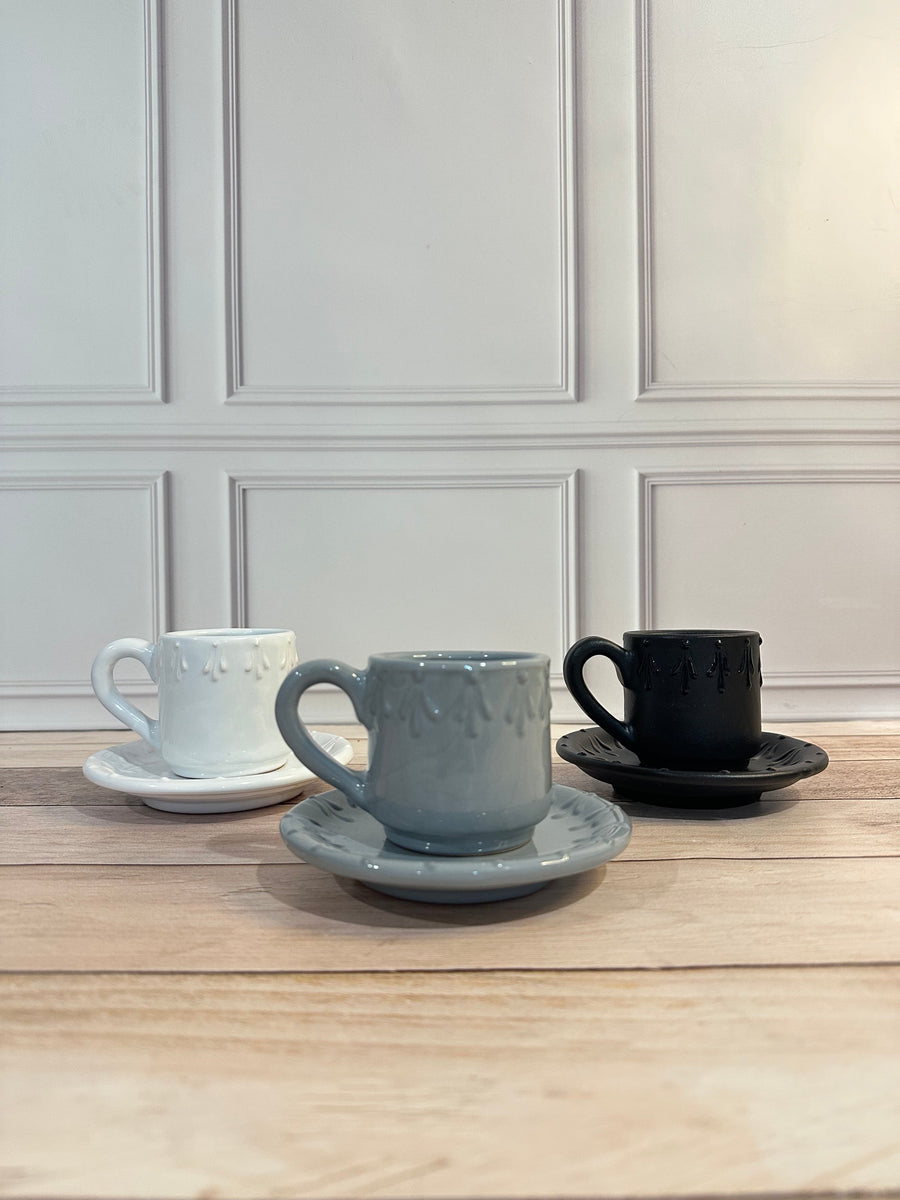 Set Café Express. Vajilla Nuuk Gris