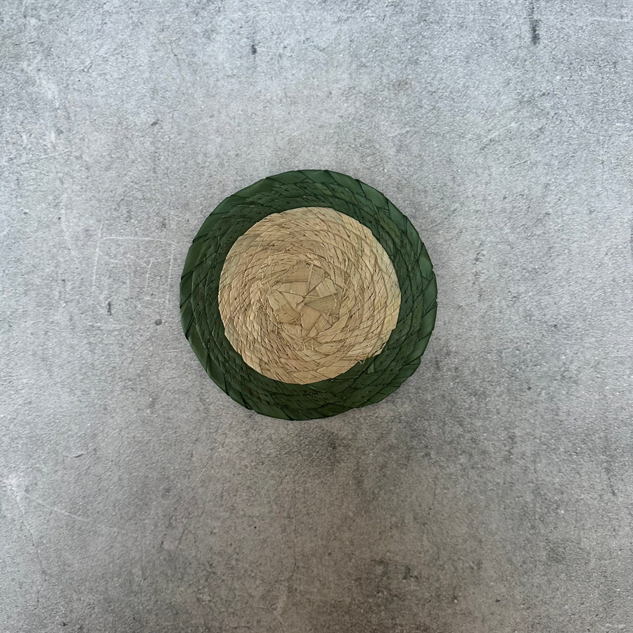Portavasos de Palma Bicolor Olivo