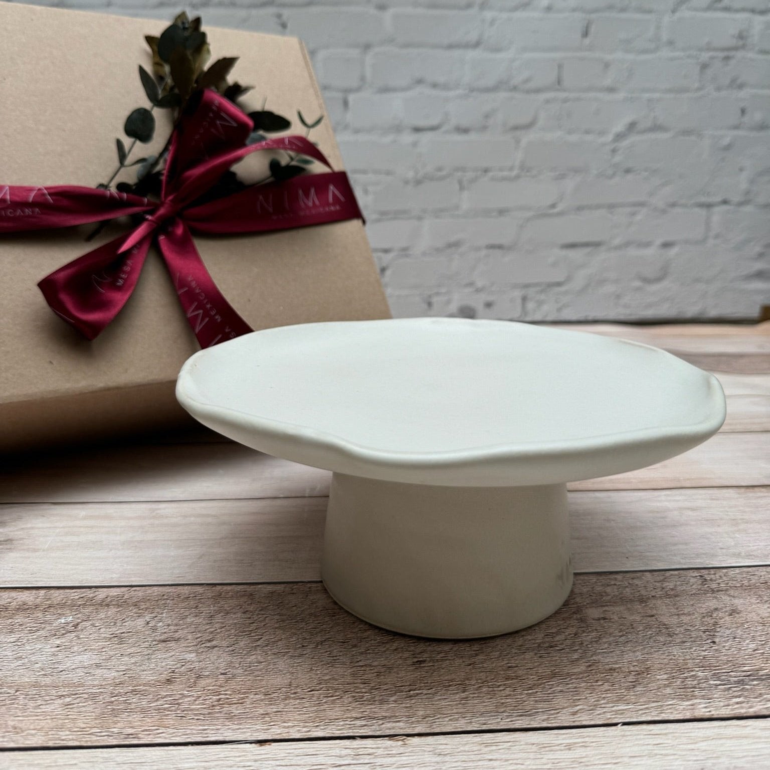 Pastelero de Cerámica Chico Blanco