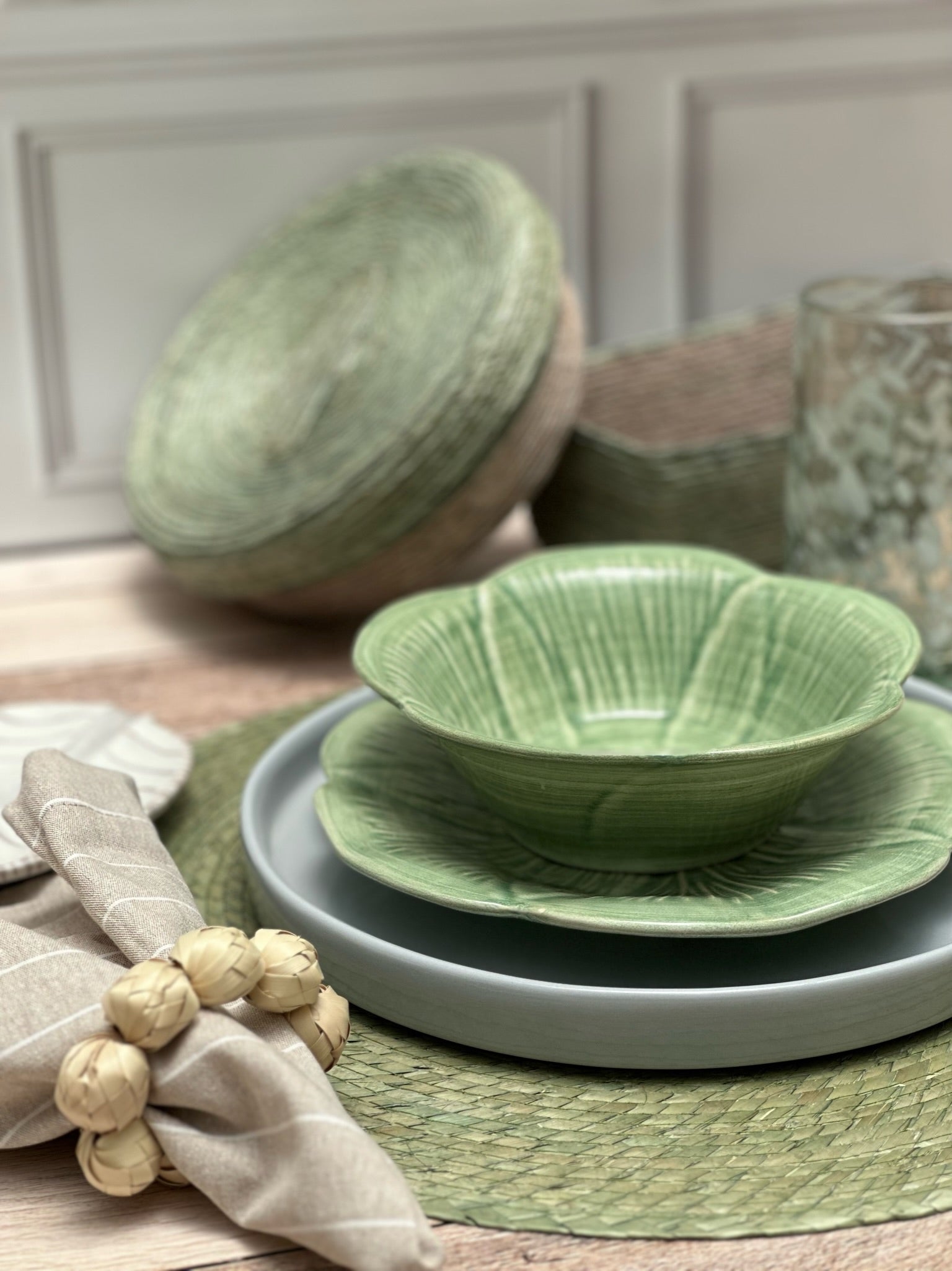 Set de Plato y Sopa Lechuga    Colección Huerto.