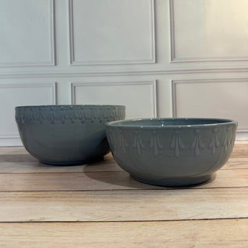 Set de 2 bowls. Talavera Nuuk Gris