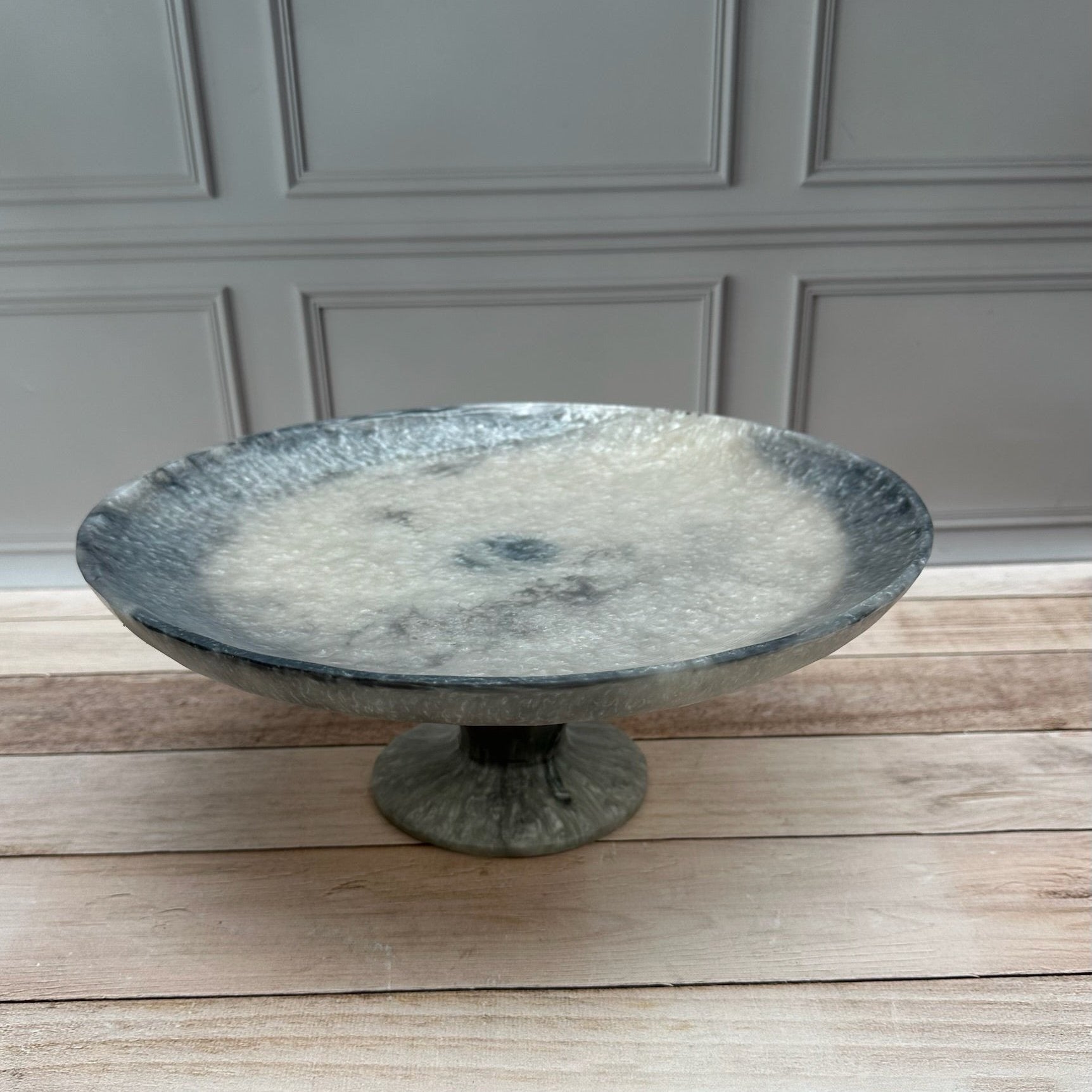 Pastelero de Resina Gris Marmol