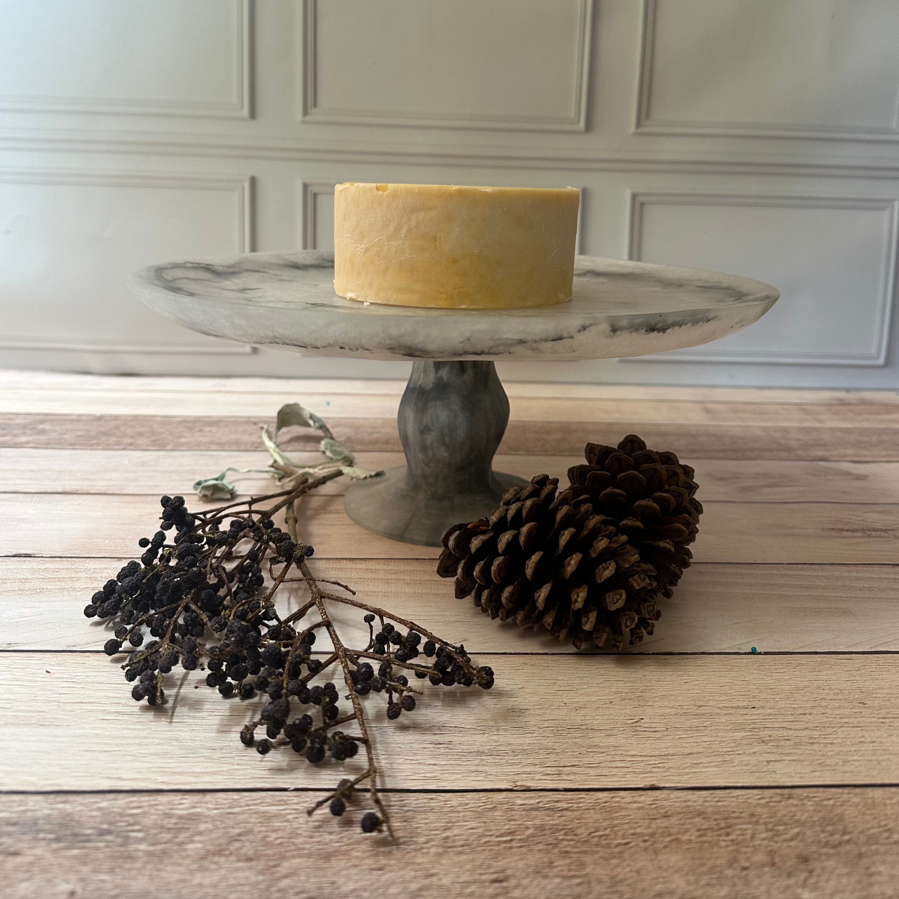 Pastelero de Resina Gris Marmol