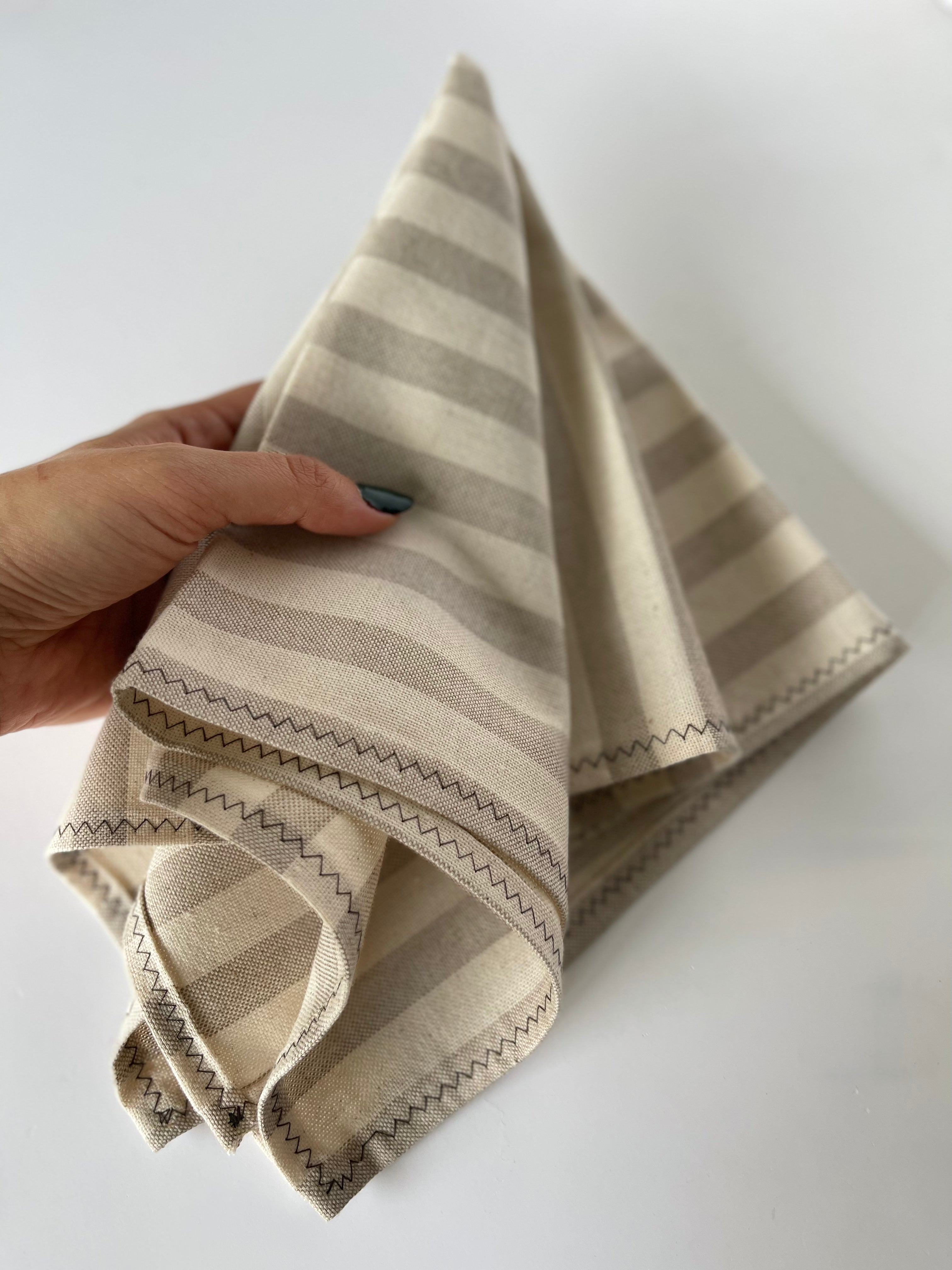 Set de individual y servilleta (ARENA &RAYAS) Primavera