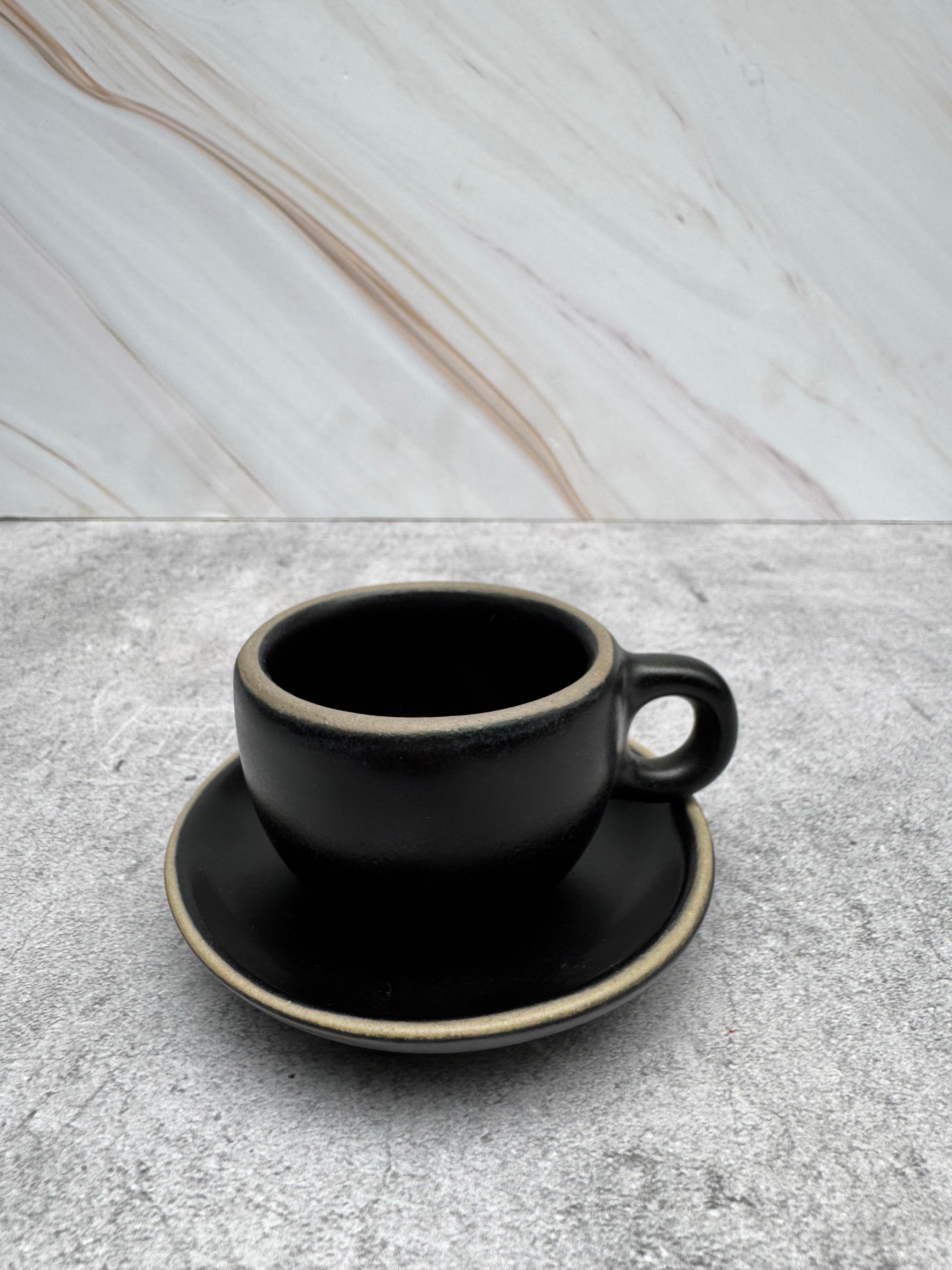 Set Café Express  Vajilla Cerámica Mukkan Negra