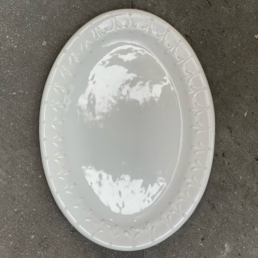 Platón Ovalado Chico.   Vajilla Talavera Nuuk Blanca