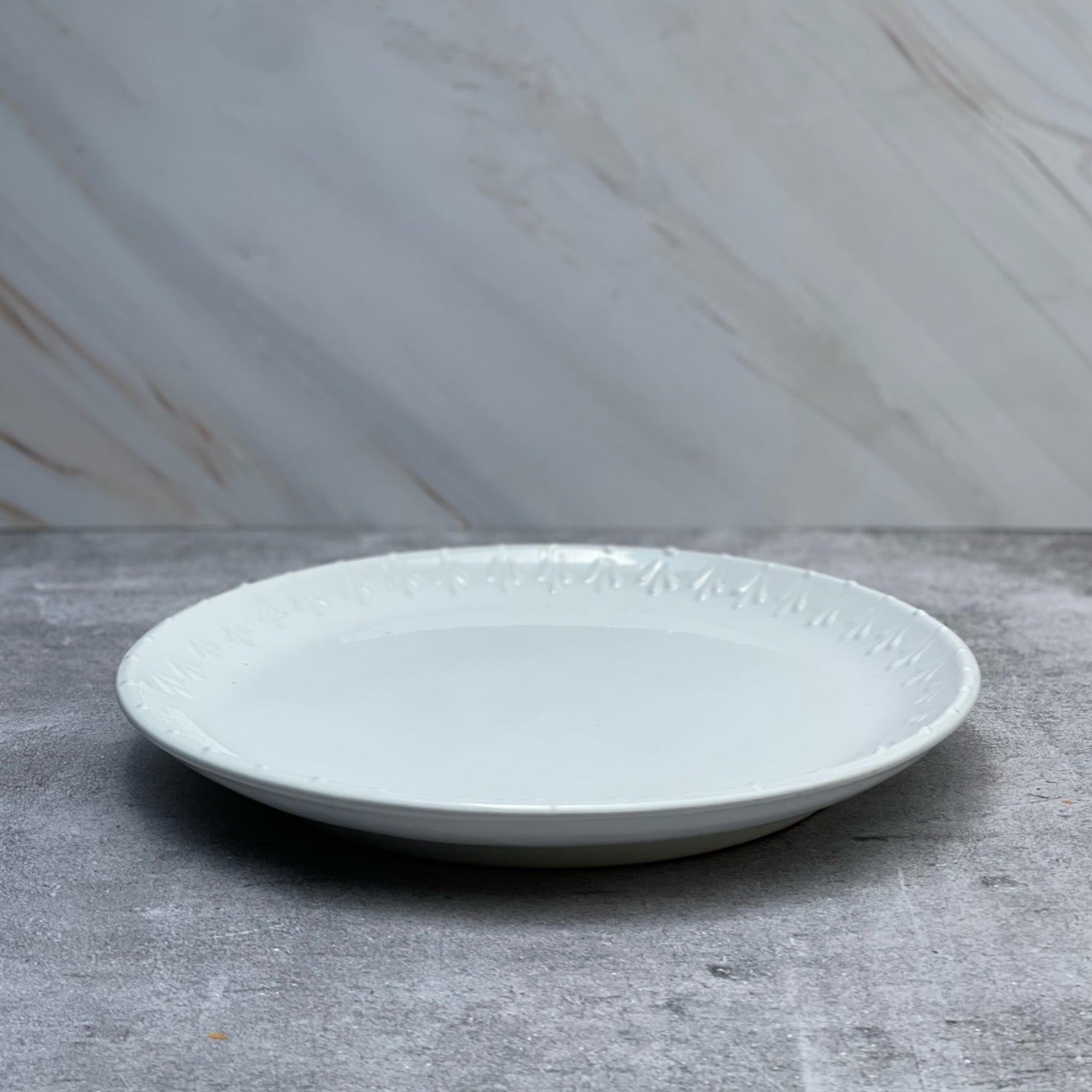 Plato Ensalada.  Vajilla Talavera Nuuk Blanca