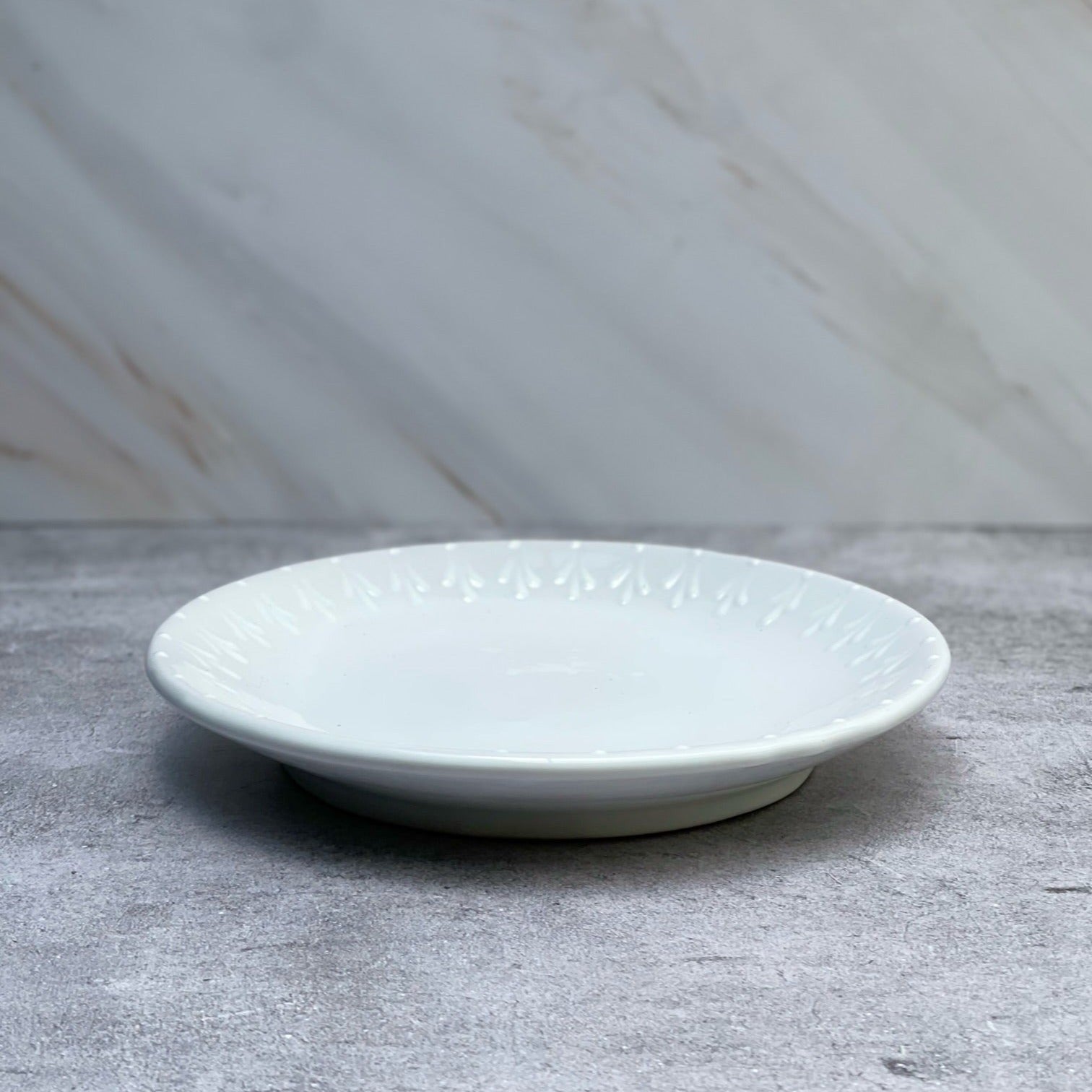 Plato Ensalada.  Vajilla Talavera Nuuk Blanca