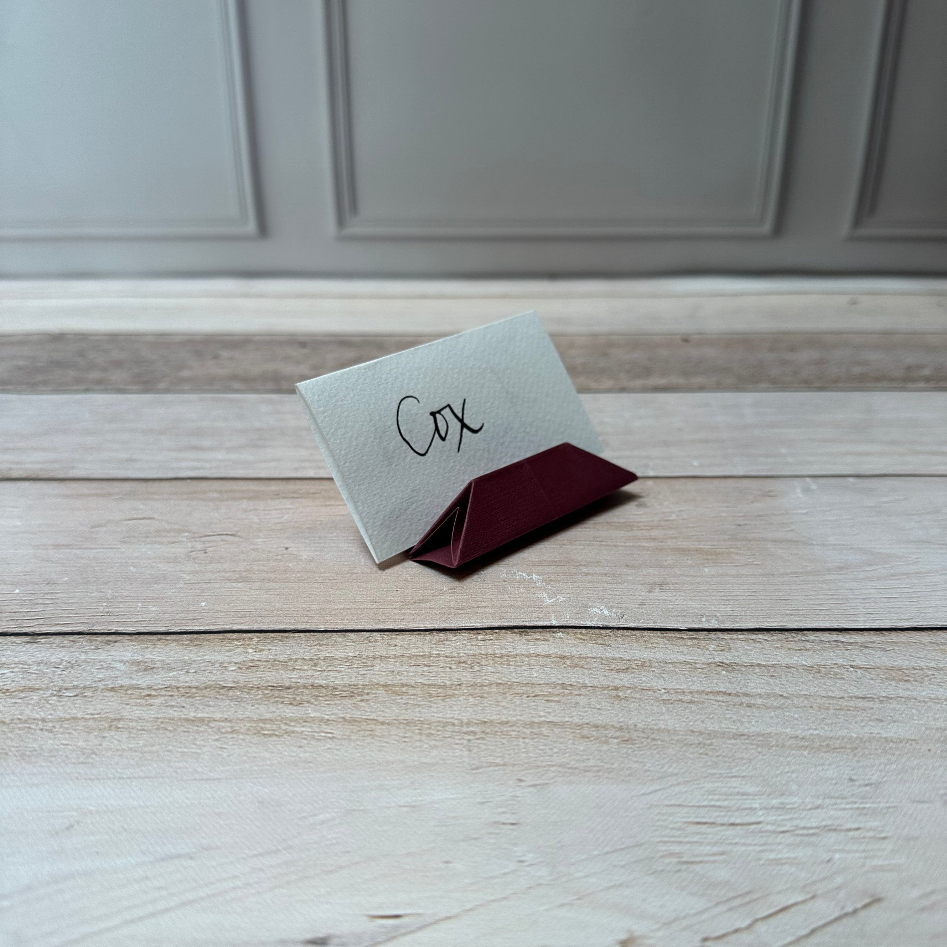 Set de 4 portanombres de Origami STAMPILLA