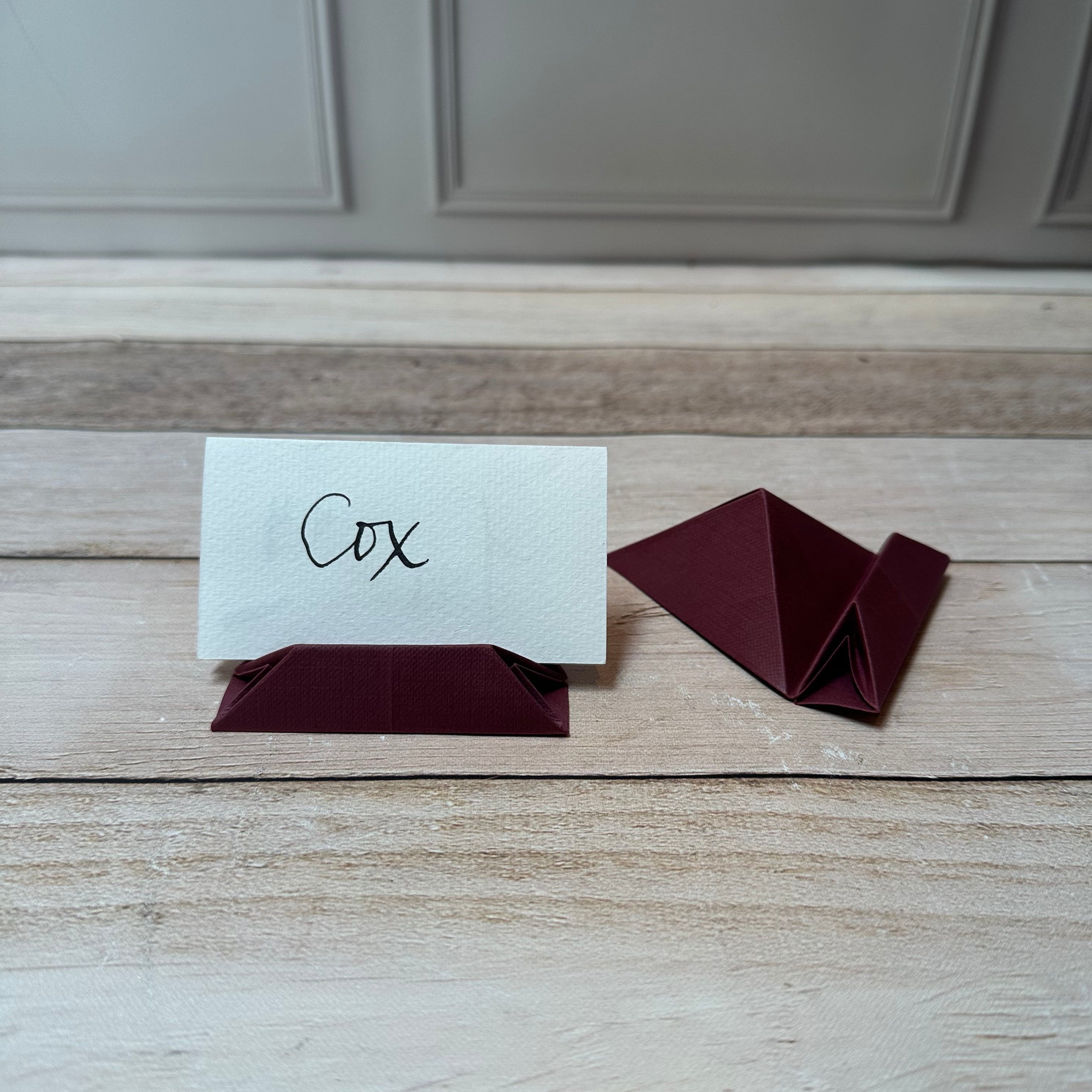 Set de 4 portanombres de Origami STAMPILLA