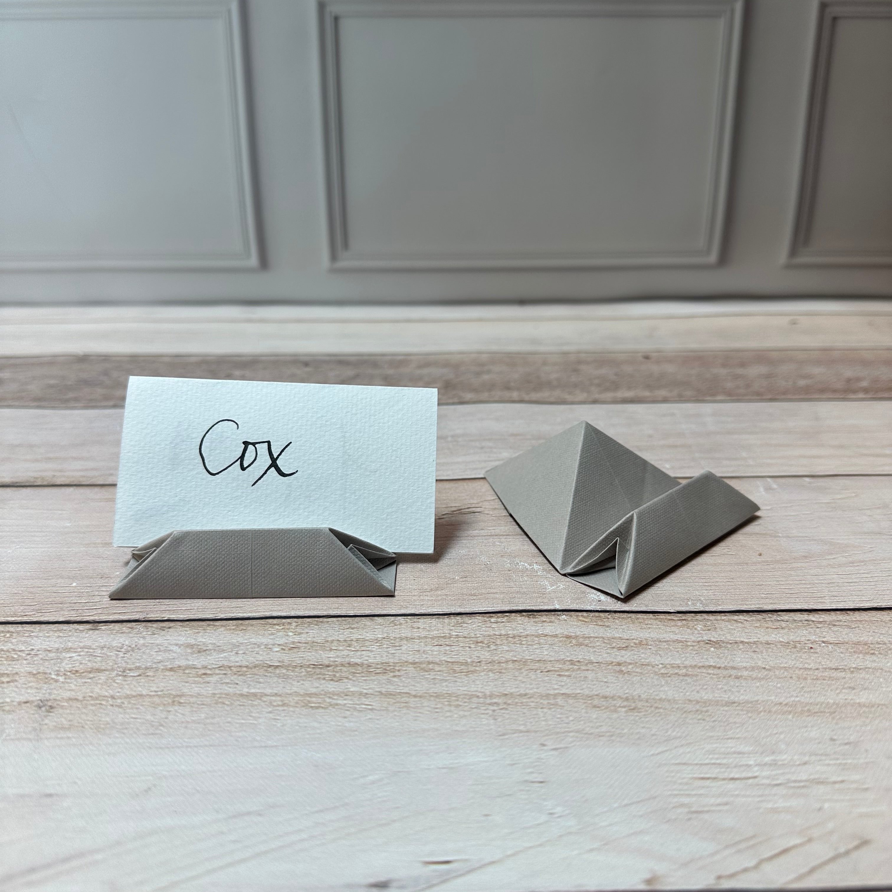 Set de 4 portanombres de Origami STAMPILLA