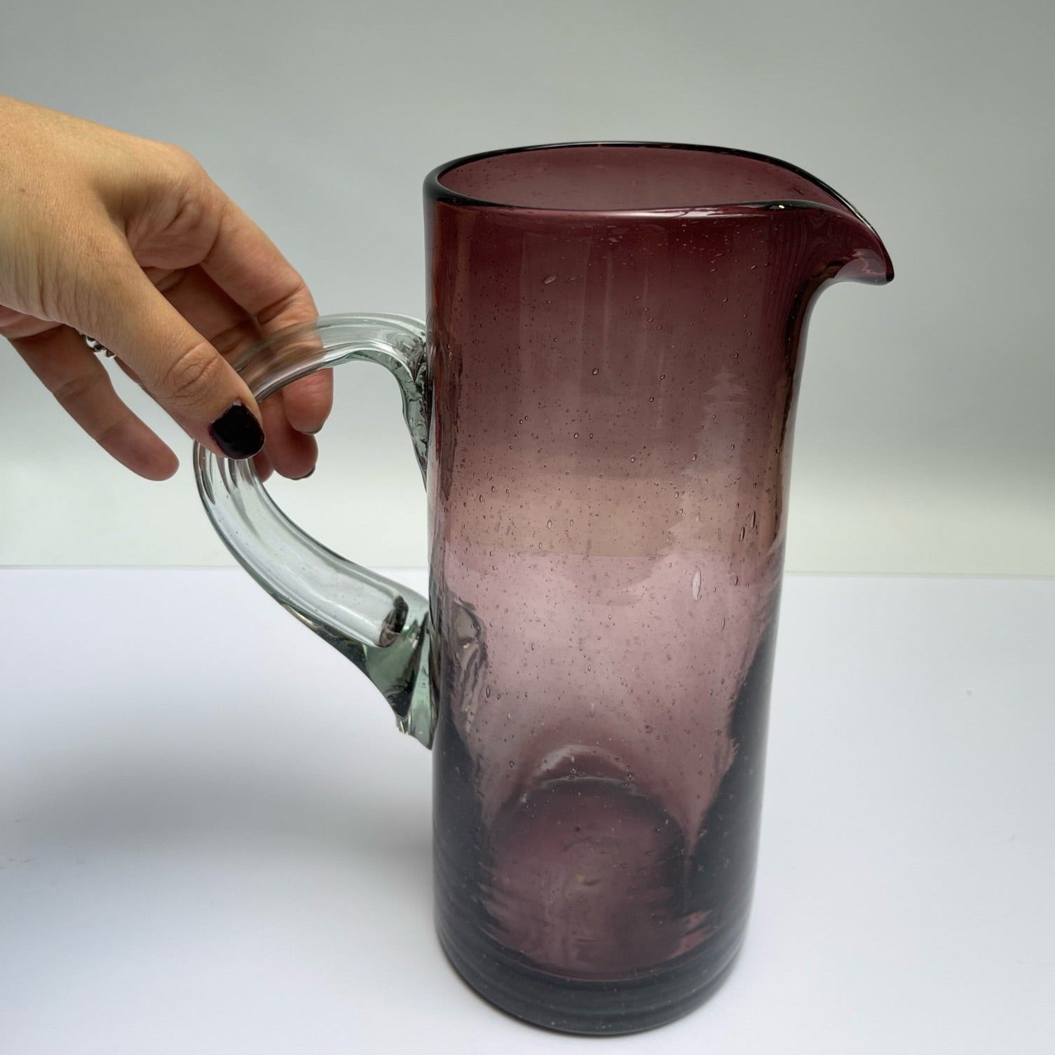 Jarra Tubular Vidrio Soplado  Mérida