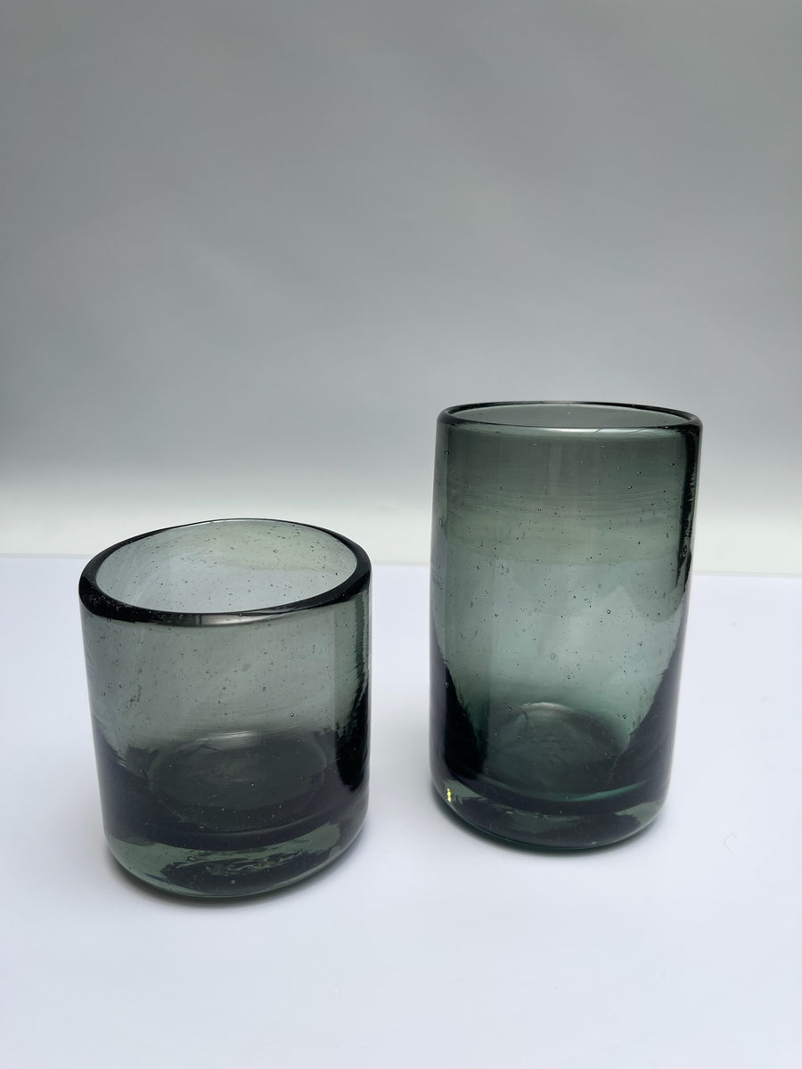 Vaso Alto de Vidrio Soplado. Colección Cdmx