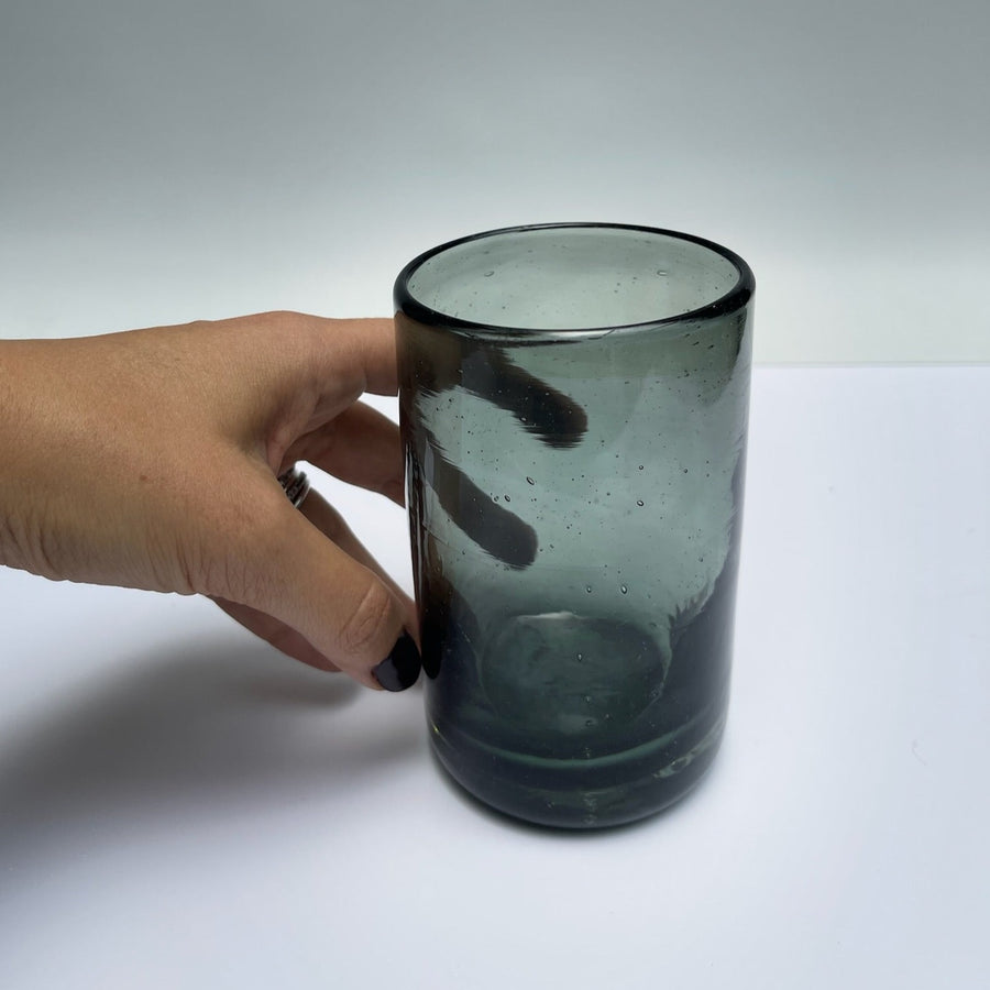 Vaso Alto de Vidrio Soplado. Colección Cdmx