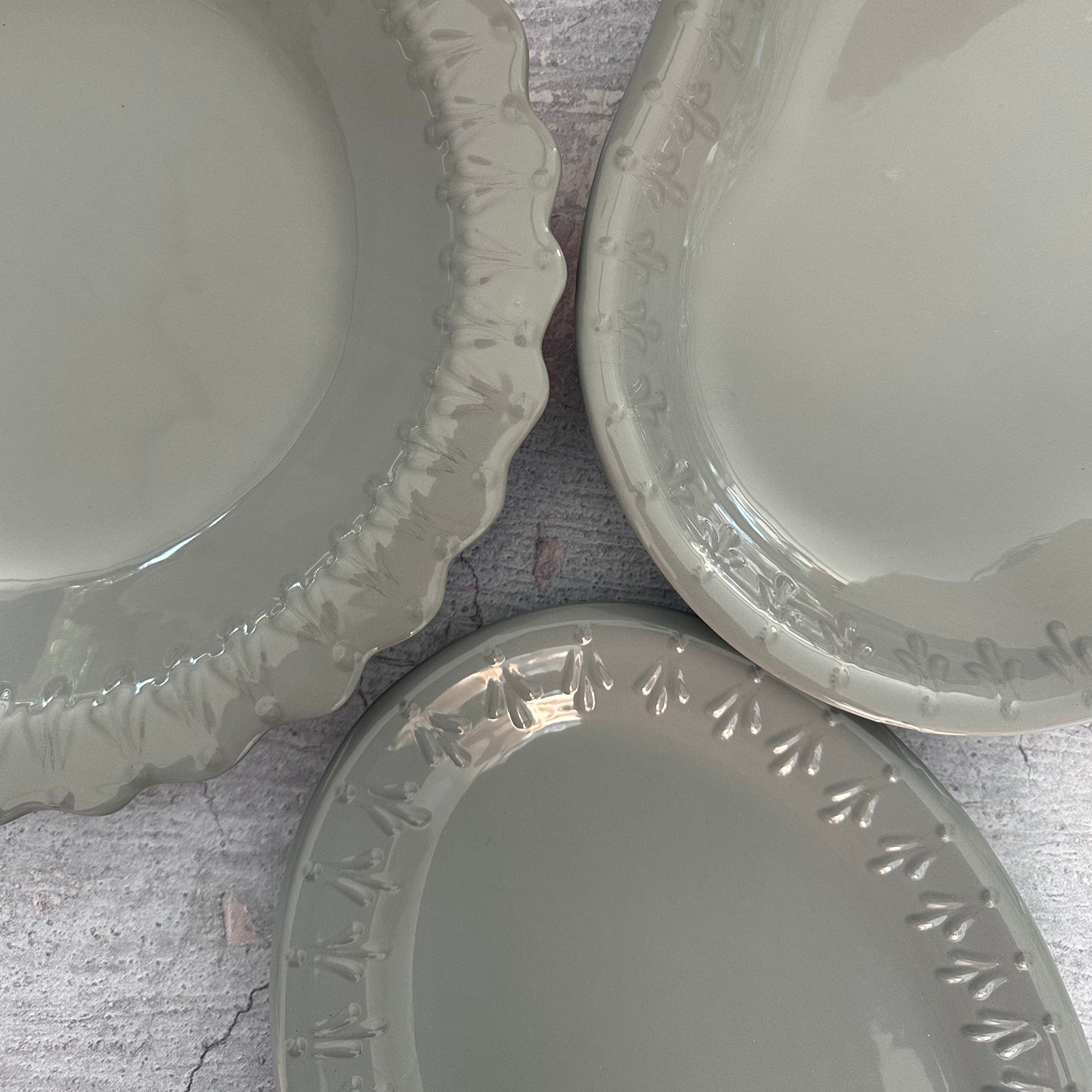 Platón ovalado chico. Vajilla Talavera Nuuk Gris