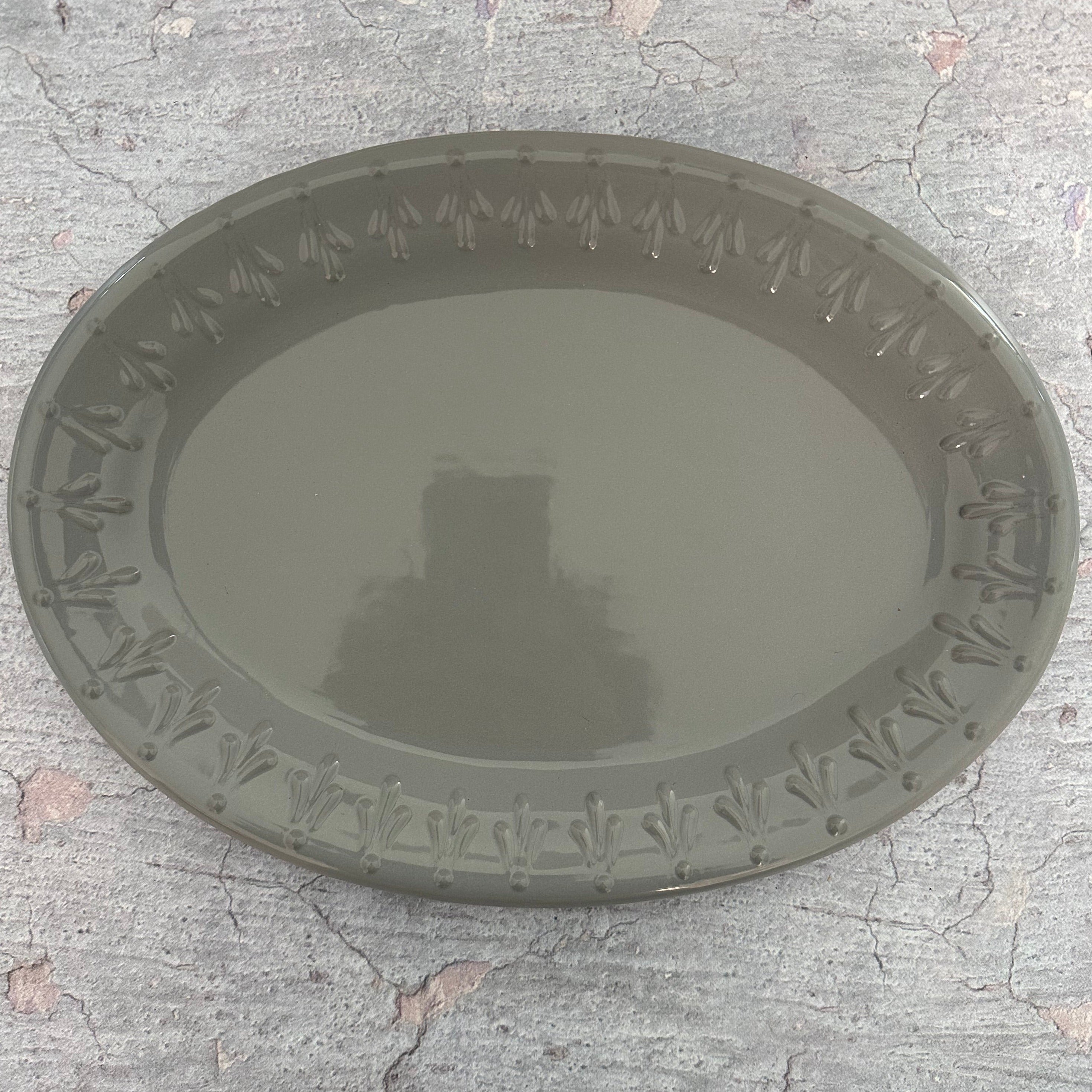 Platón ovalado chico. Vajilla Talavera Nuuk Gris