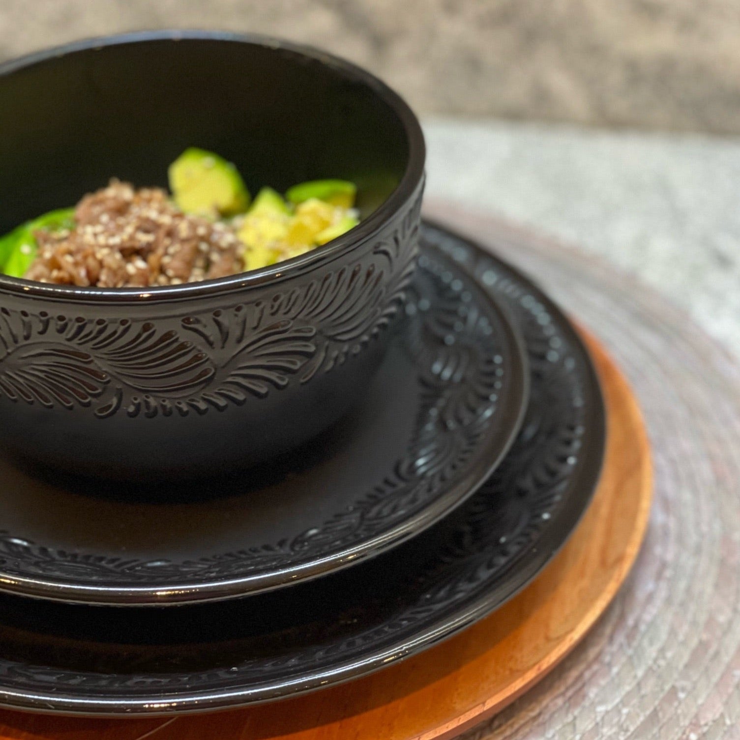 Plato Ensalada.  Vajilla Talavera Mulata