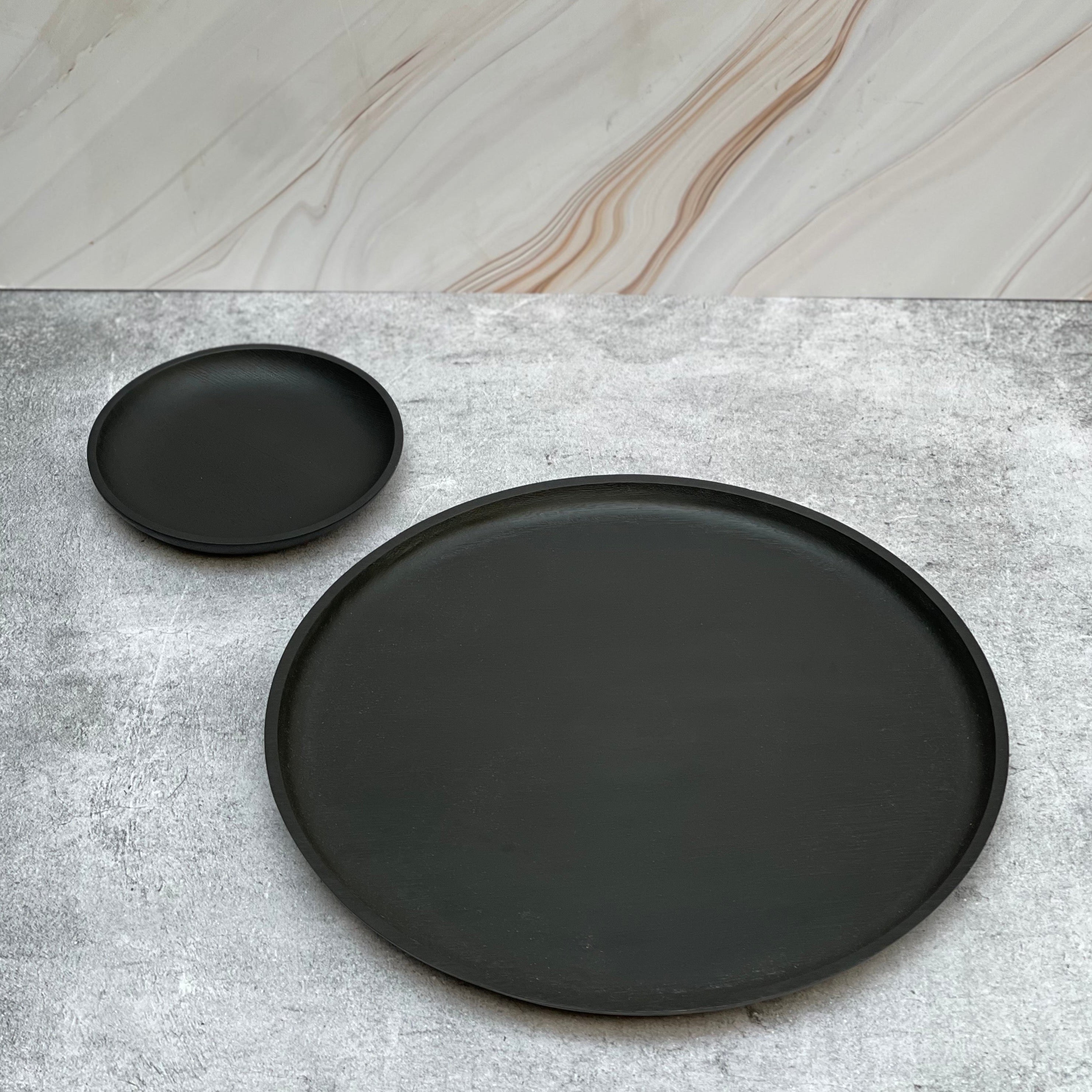 Plato Base Madera NEGRO