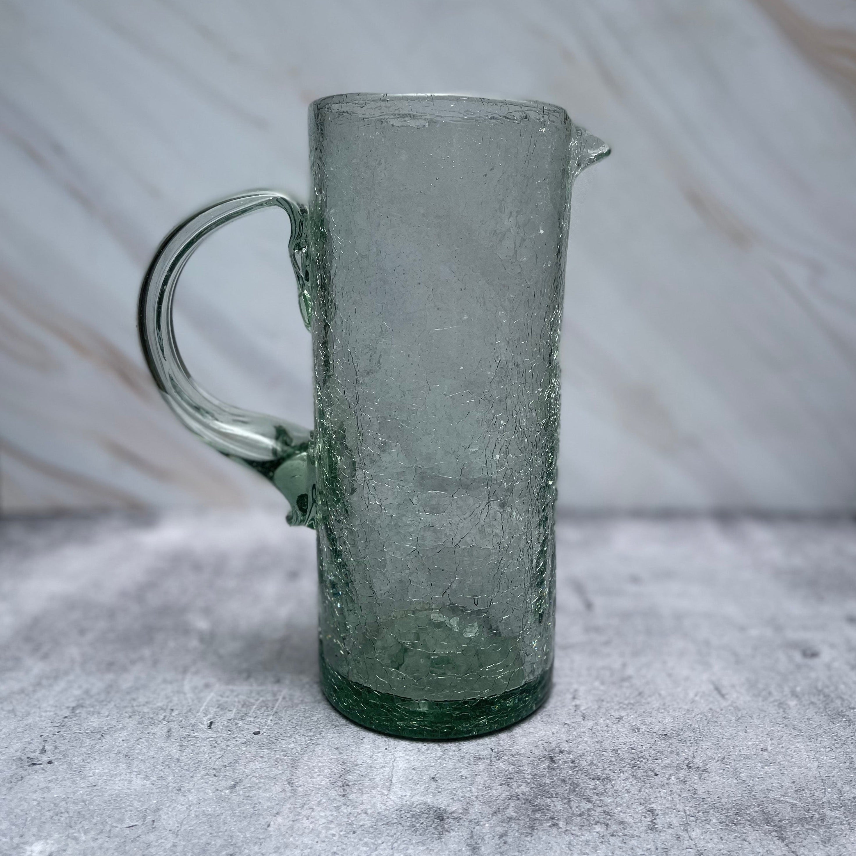 Jarra Tubular Vidrio Soplado. Puebla