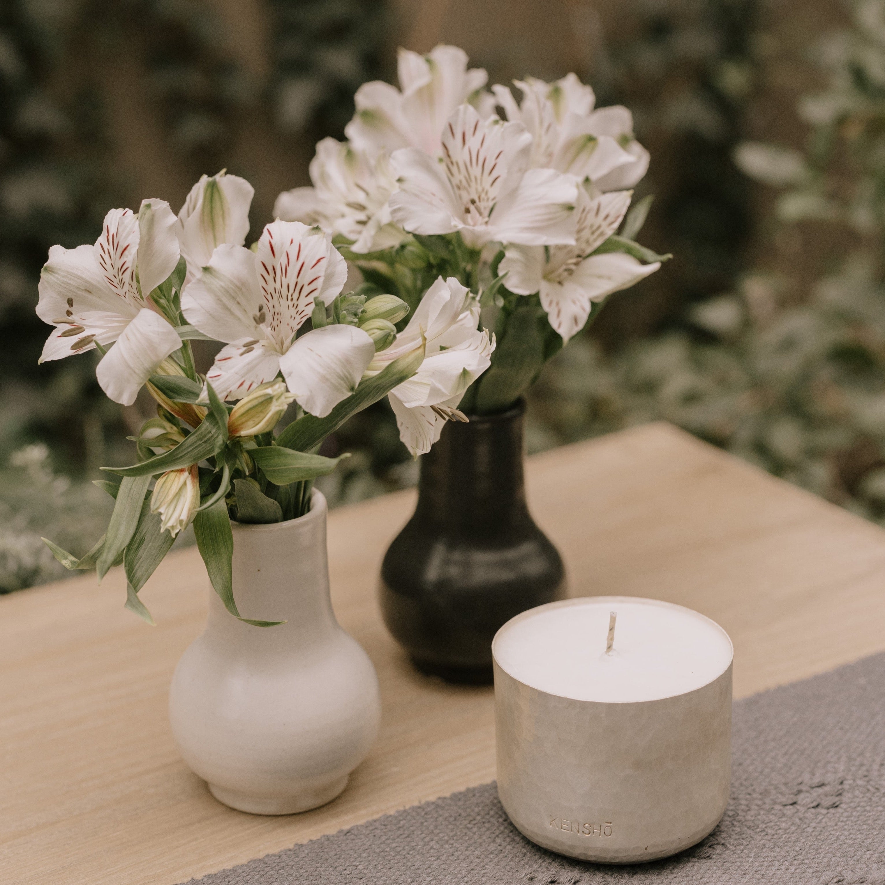 Floreros de Cerámica Monte Albán NEGRO