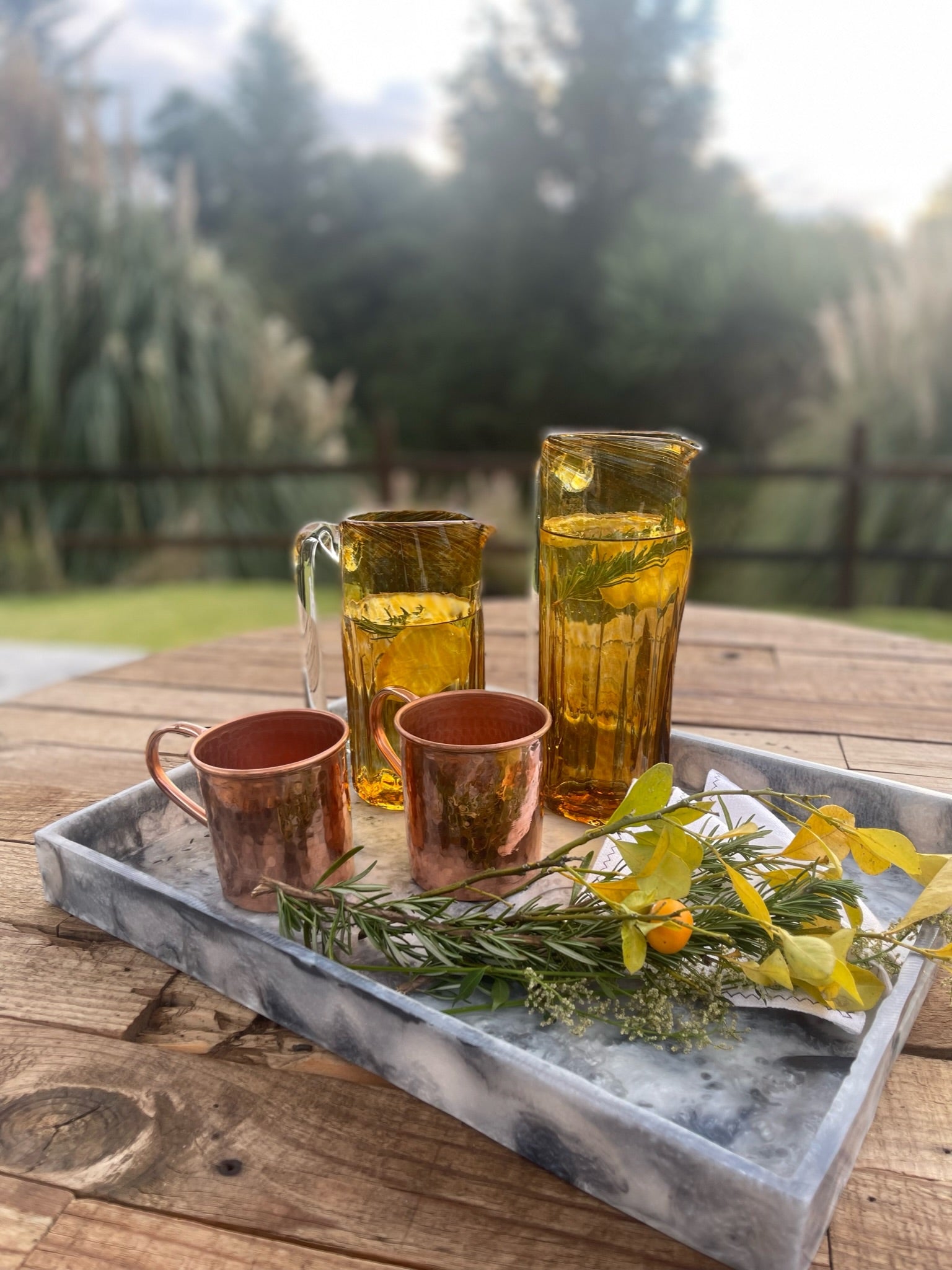 Charola de Resina GRIS MARMOL